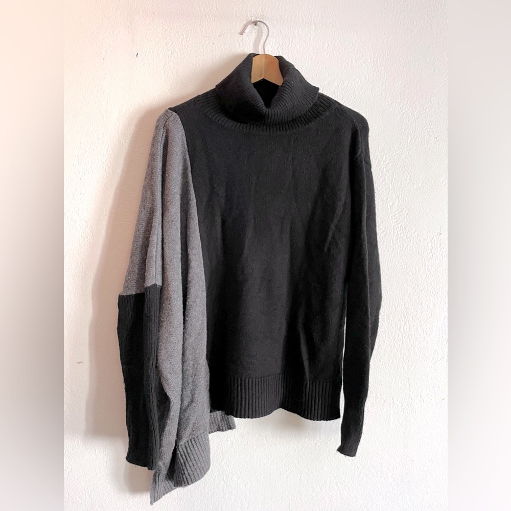 🍁50% Off Fall Sale RUTI Two Tone Asymmetrical Wool Blend Sweater